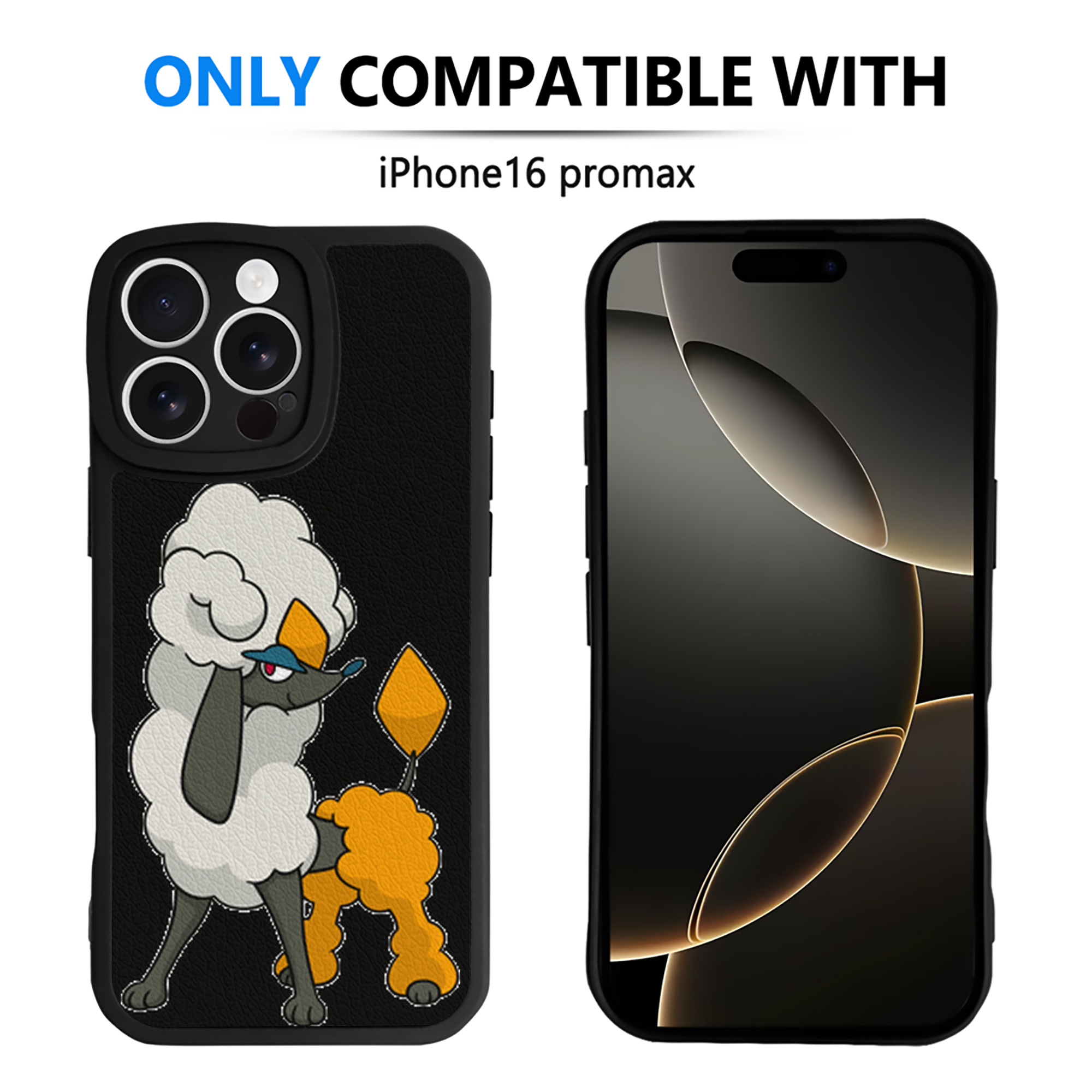 （画像用） ポケットモンスター Pokémon 【iPhone 16シリーズ対応】シリコンスマホケース（レザー調） 材質：シリコン